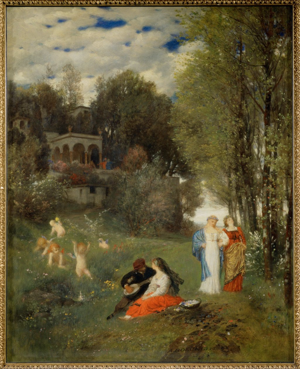 Ideale Frühlingslandschaft von Arnold Böcklin