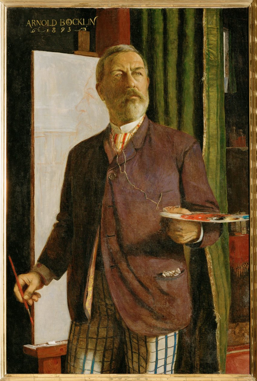 Selbstporträt im Studio von Arnold Böcklin