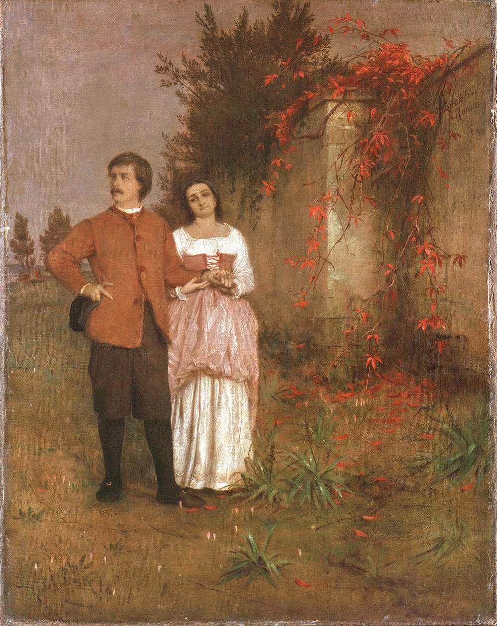 Arnold Böcklin mit seiner Frau von Arnold Böcklin