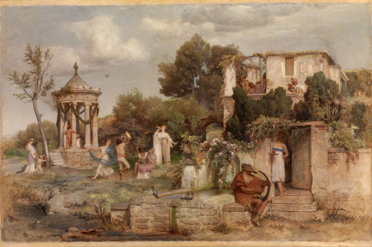 Römische Weinschenke von Arnold Böcklin