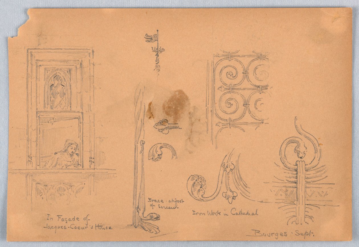 Skizzen in Bourges von Arnold William Brunner