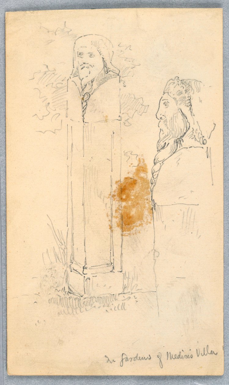 Skizzen von Steinskulpturen von Arnold William Brunner