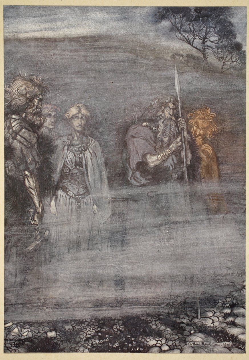 Die Götter werden blass und alt beim Verlust von Freia, Illustration aus 
