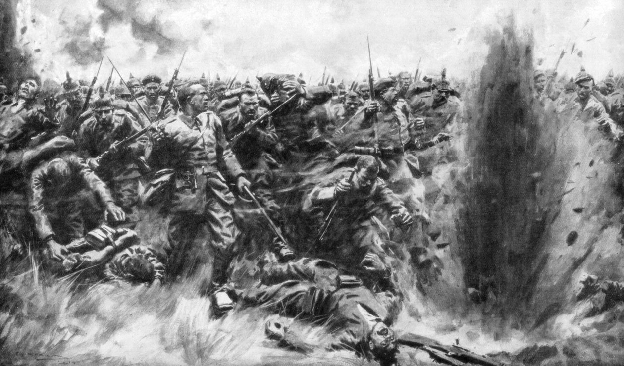 Ein massiver deutscher Angriff an der britischen Front, Erster Weltkrieg, 1914-1926 von Arthur C. Michael