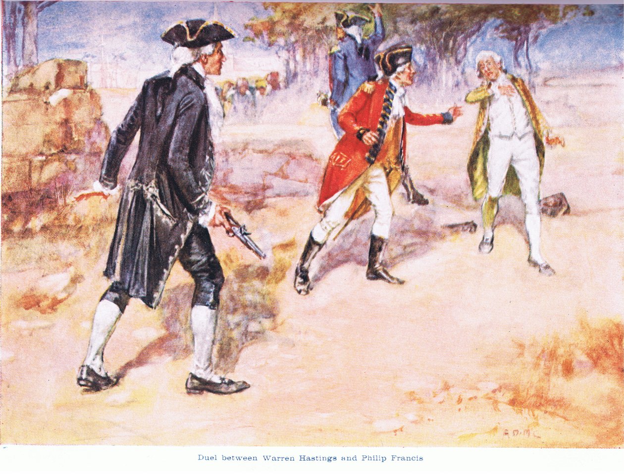 Duell zwischen Warren Hastings und Philip Francis 1780 von Arthur David McCormick