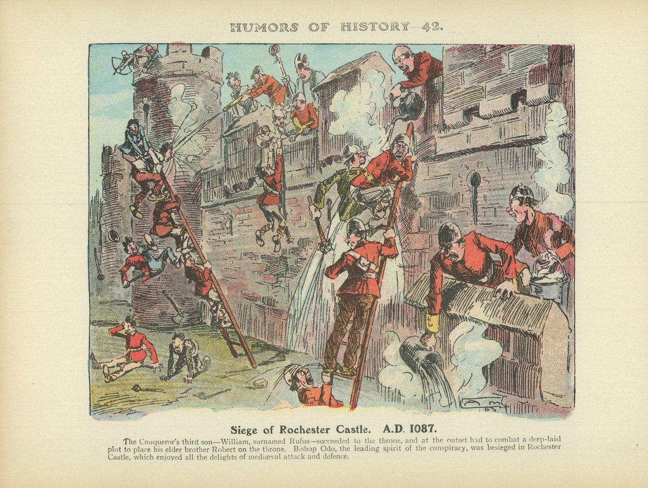 Belagerung von Rochester Castle, 1087 von Arthur Moreland
