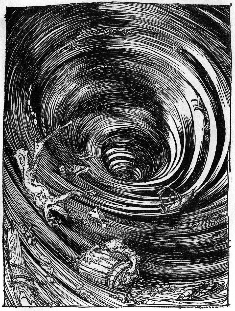 Hinab in den Maelstrom von Edgar Allan Poe von Arthur Rackham
