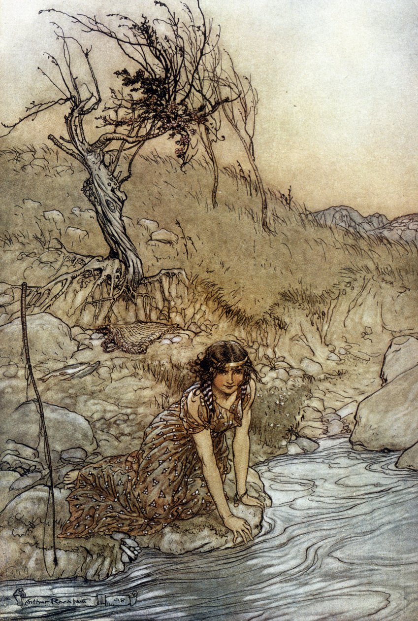 Hermia: Illustration von Arthur Rackham für Ein Sommernachtstraum von William Shakespeare von Arthur Rackham