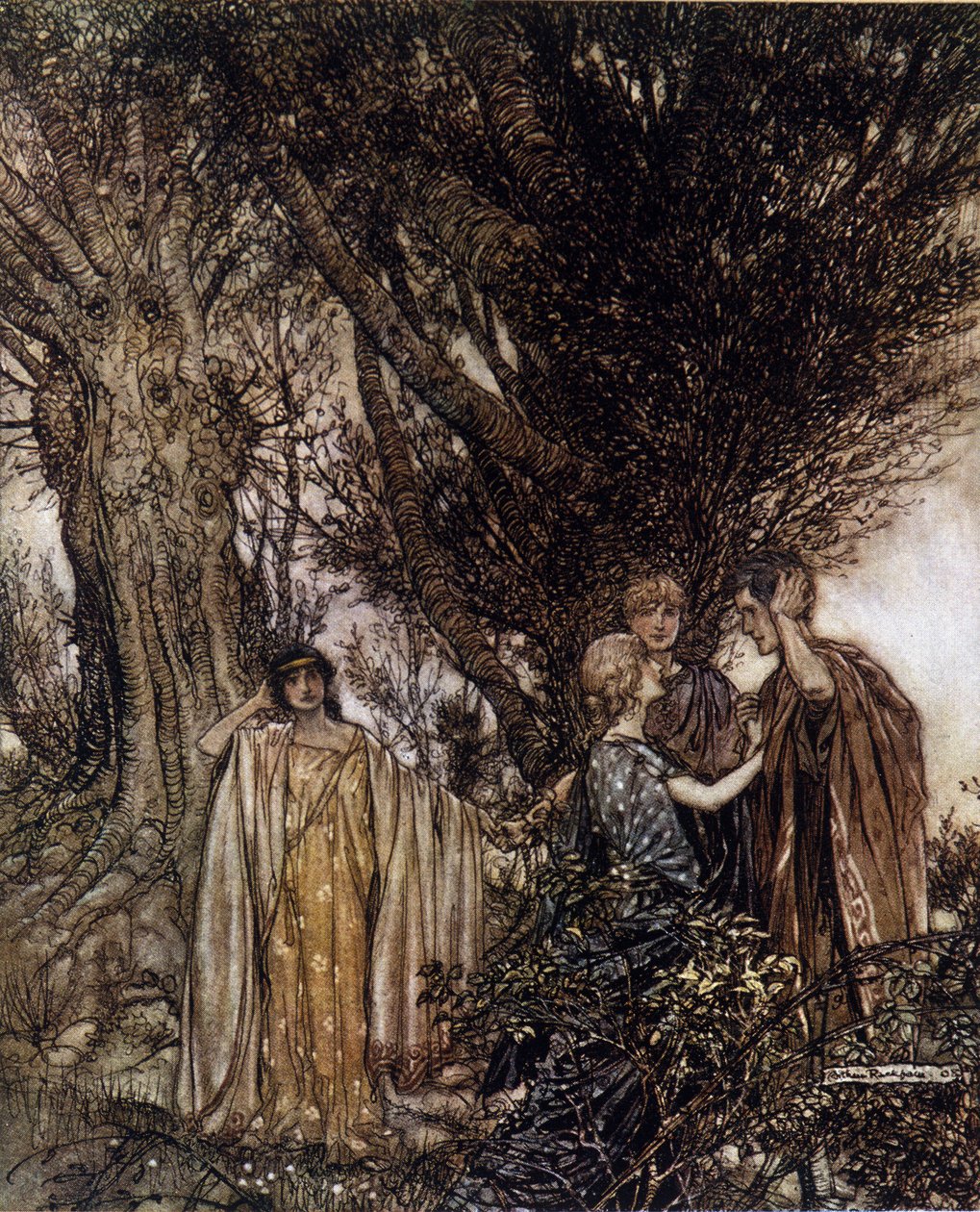 Illustration von Arthur Rackham für Ein Sommernachtstraum von William Shakespeare von Arthur Rackham