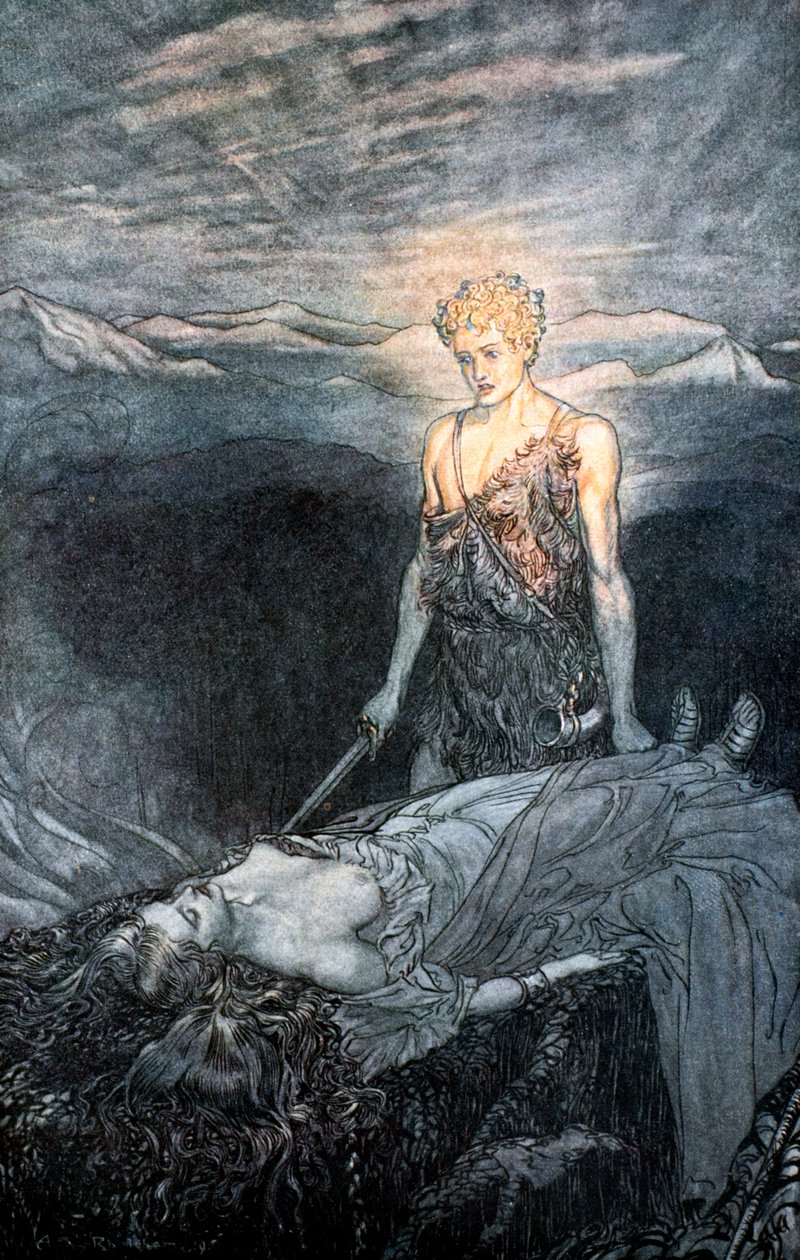 Illustration aus Siegfried und der Götterdämmerung, 1924 von Arthur Rackham