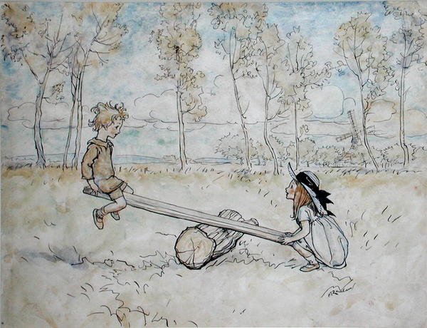 See, Saw, Margery Daw von Arthur Rackham