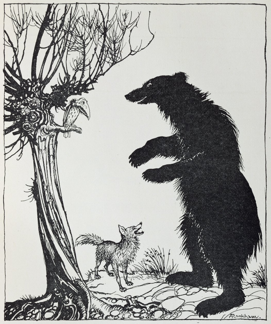 Der Bär und der Fuchs, Illustration aus 