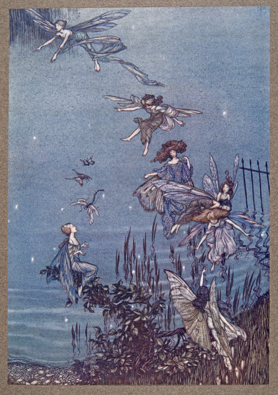 Die Feen der Serpentine, aus Peter Pan in Kensington Gardens von J M Barrie, veröffentlicht 1906 von Arthur Rackham