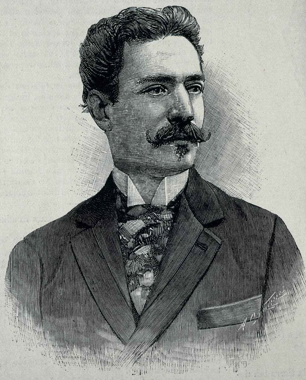 Joaquín Albarrán y Domínguez (1860 - 1912). Spanischer Urologe, geboren in Kuba. (Gravur) von Artist Unknown