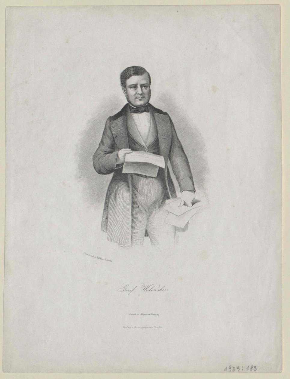 Alexandre Graf Walewski von Artist Unknown