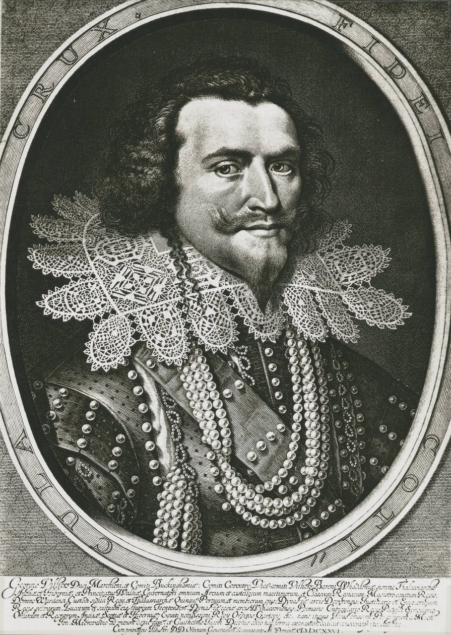 BUCKINGHAM, George Villiers, Herzog von (1592-1628). Britischer Politiker, Favorit von James I und Charles I. Radierung. von Artist Unknown