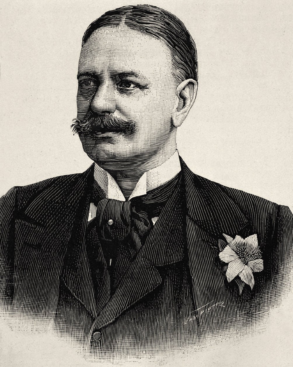 Bülow, Bernhard von (1849-1929). Kanzler des Römischen Reiches (1900-1909). Radierung von Artist Unknown