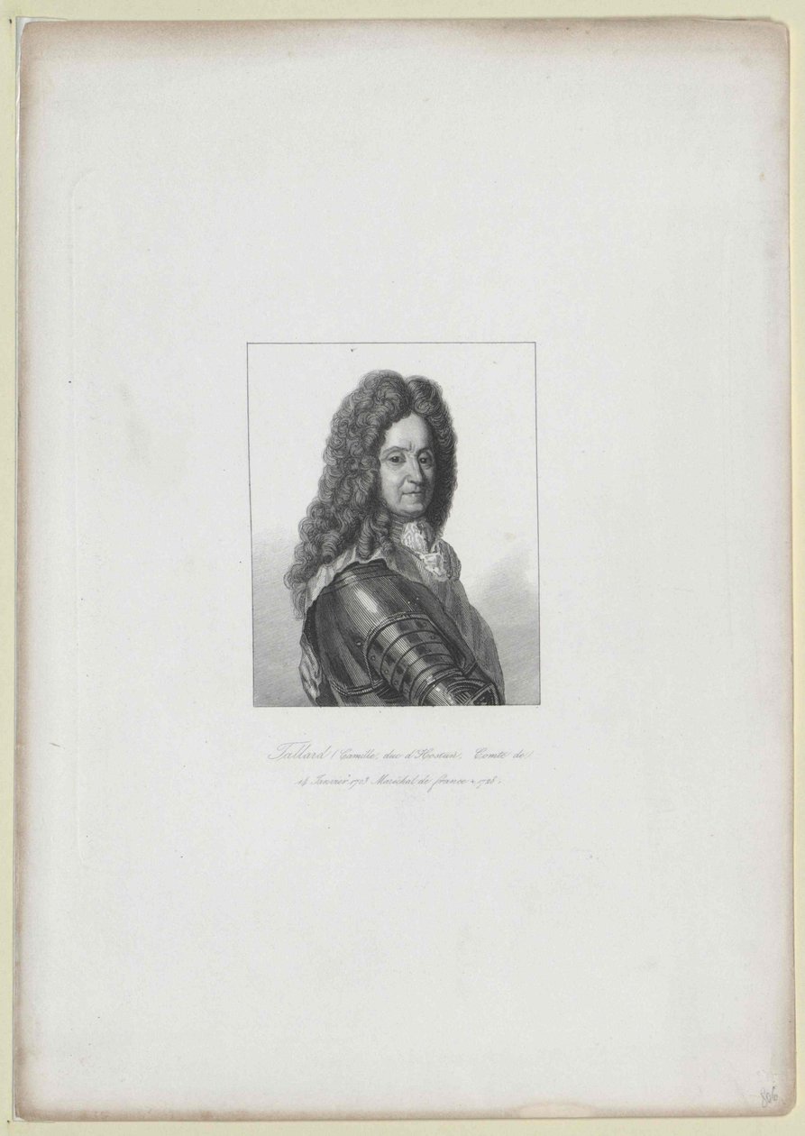 Camille de Hostun Tallart (Druck) von Artist Unknown