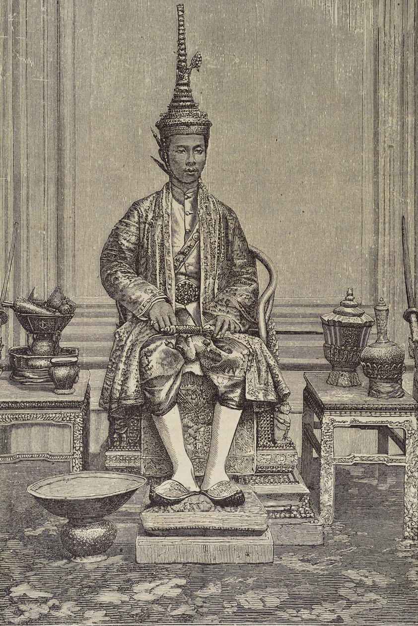 Chulalongkorn oder Rama V (1853-1910). Fünfter Monarch von Siam unter dem Haus Chakri. Gravur. Private Sammlung von Artist Unknown