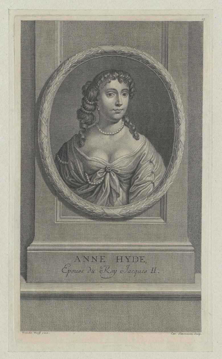 Herzogin von York Anne Hyde (Druck) von Artist Unknown