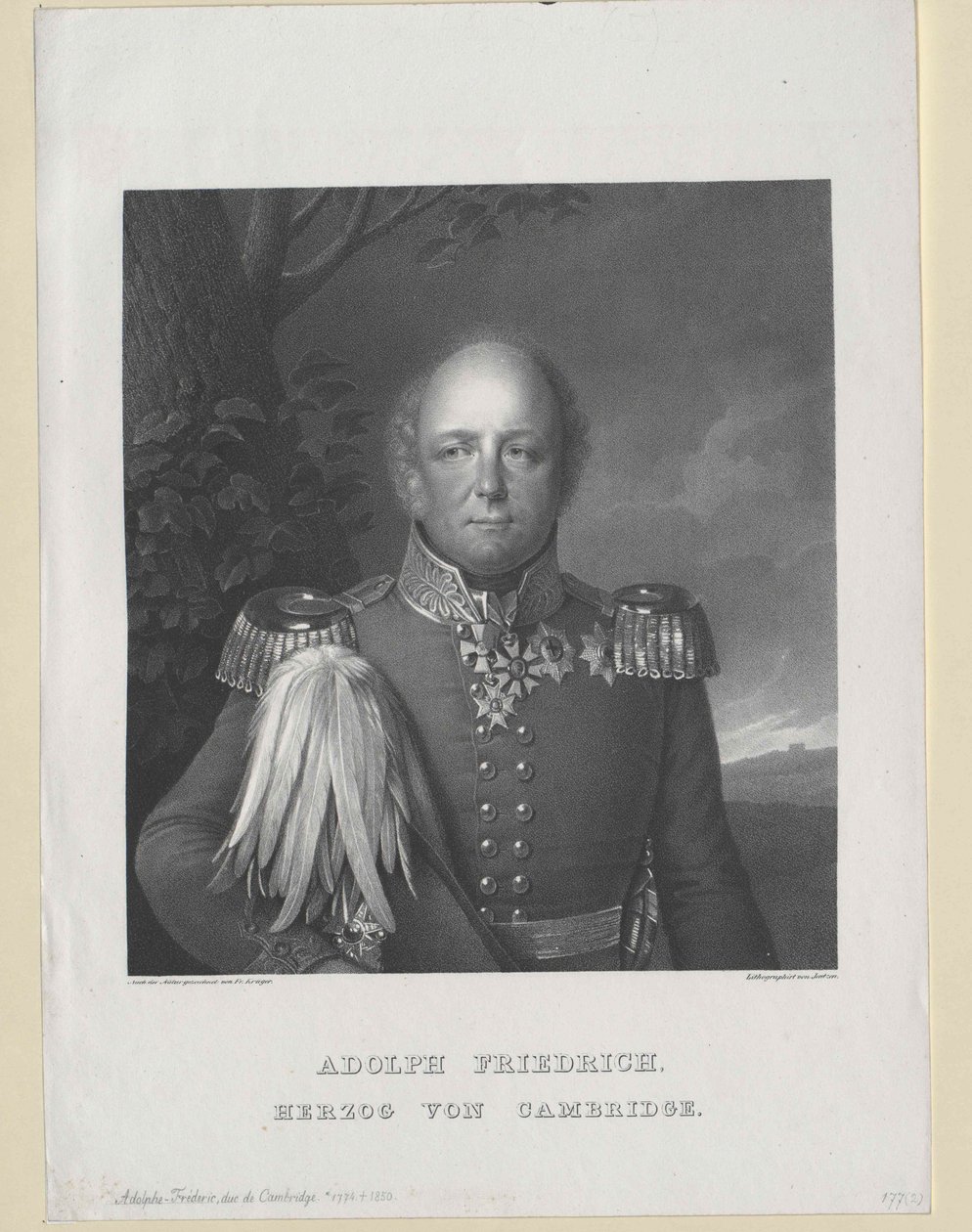 Herzog von Cambridge Adolf Friedrich von Artist Unknown