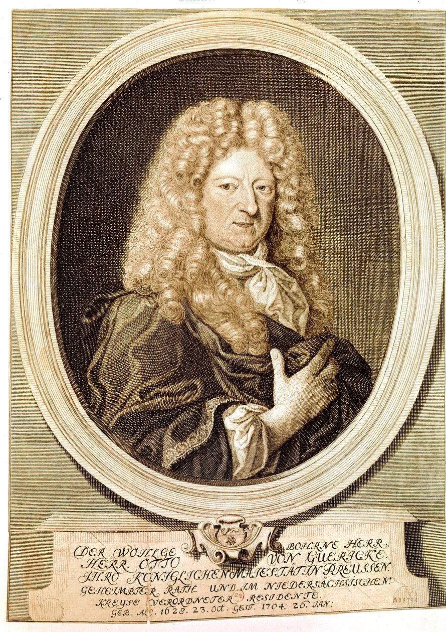 Otto von Guericke, deutscher Wissenschaftler, Erfinder, Mathematiker und Physiker von Artist Unknown