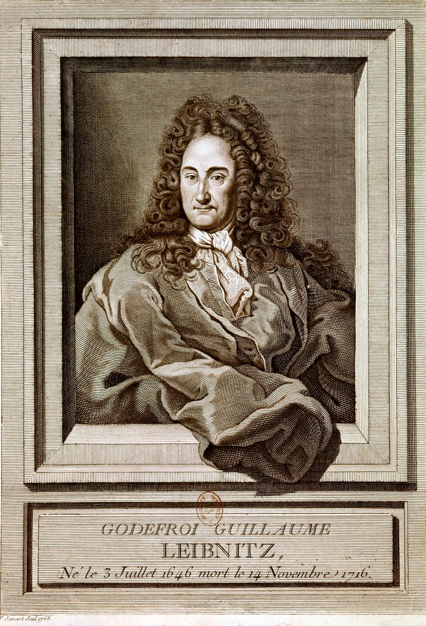 LEIBNITZ Gottfried Wilhelm von: Porträt (Radierung) von Artist Unknown