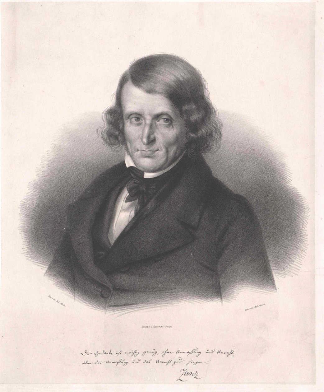 Leopold Zunz (Druck) von Artist Unknown