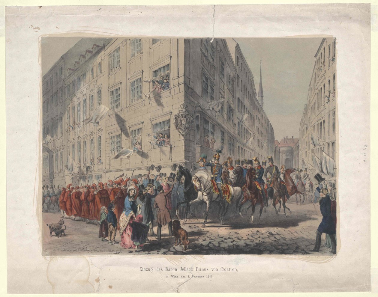 Umzug des Barons Jellacic Ban von Kroatien von Artist Unknown