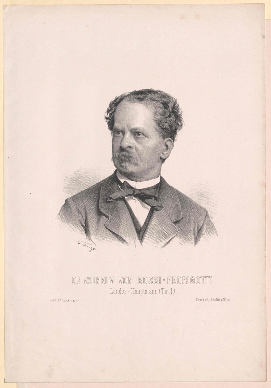 Wilhelm Bossi-Fedrigotti von Belmonte von Artist Unknown