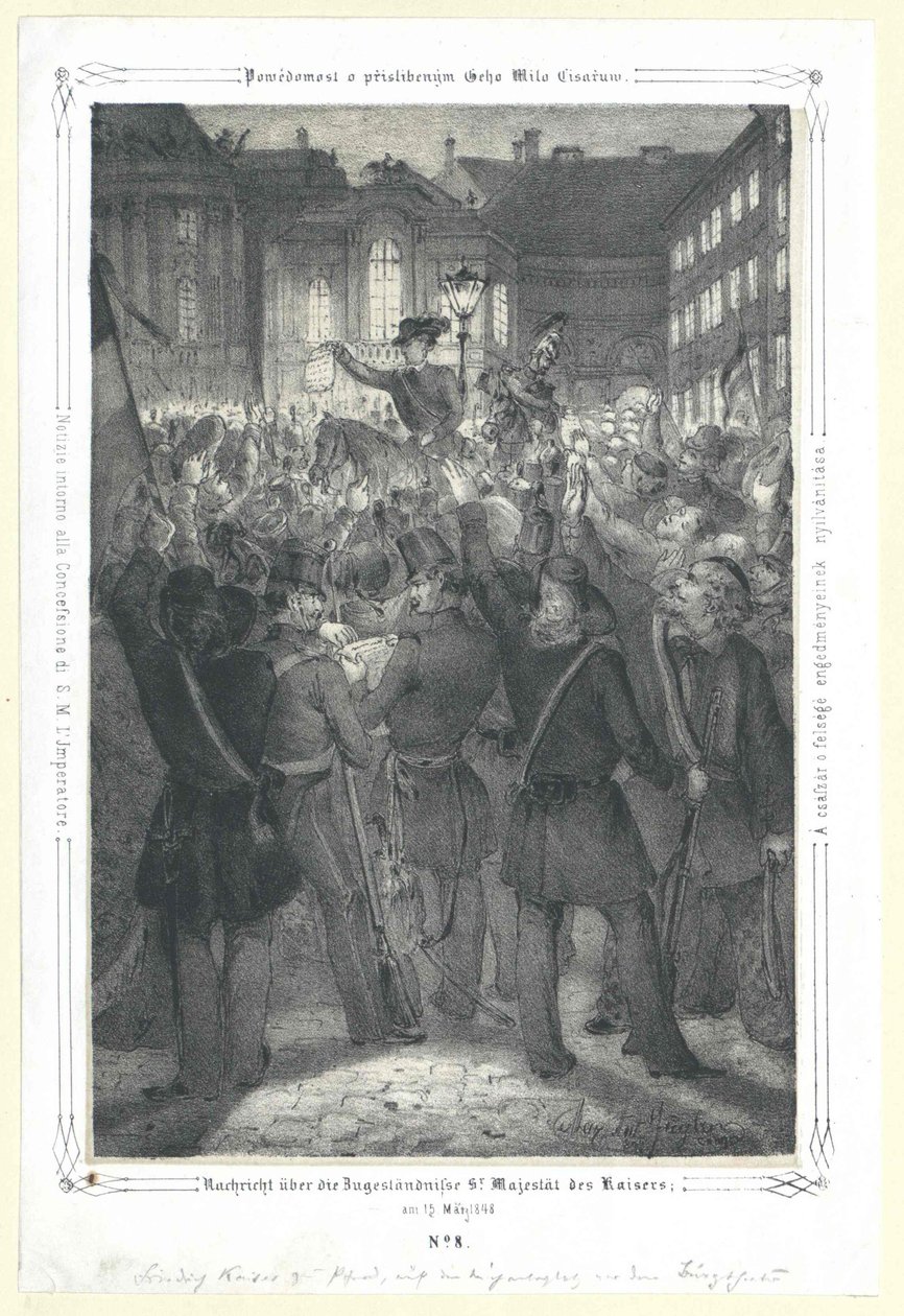 Wort über die Konzession Seiner Majestät des Kaisers am 15. Mai 1848 von Artist Unknown