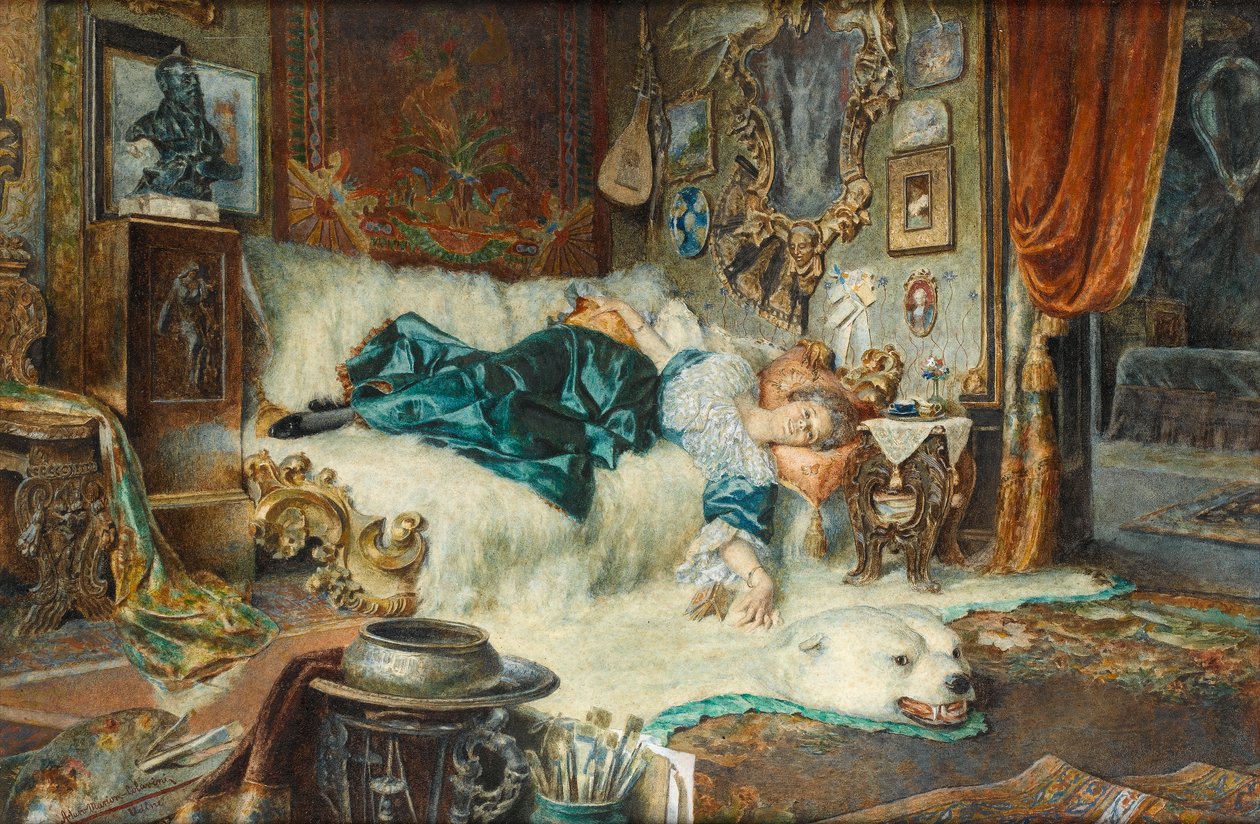 Ein kokettes Modell in meinem Studio von Artruro M. Calvin