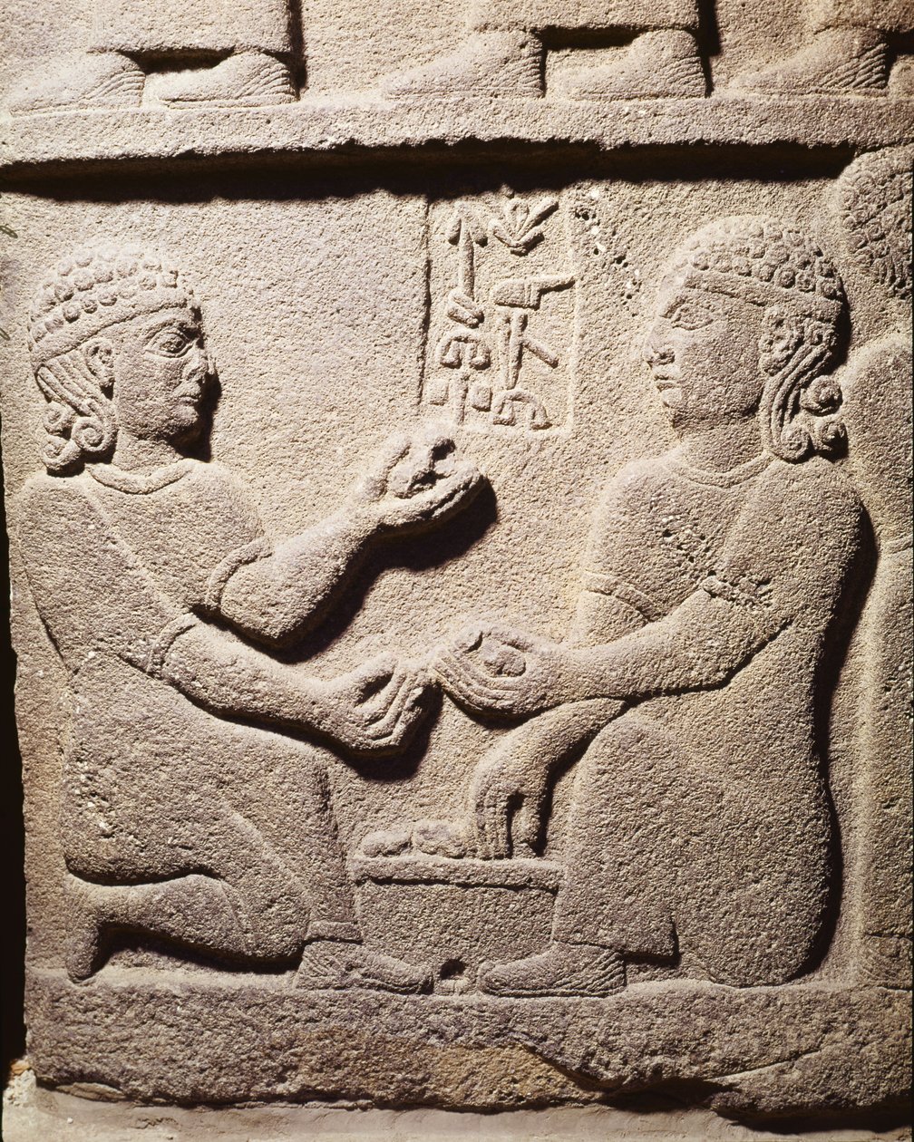 Relief, das den Sohn von König Araras zeigt, aus Karkemisch, Türkei, Neo-Hethiter, 10.-8. Jahrhundert v. Chr. von Assyrian School