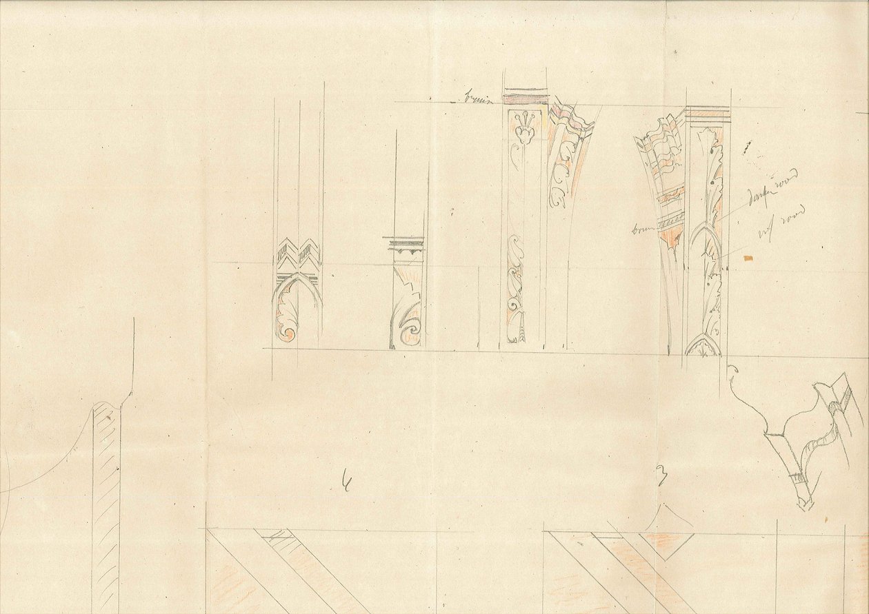 Entwürfe für Dekorationsschema von Atelier Cuypers-Stoltzenberg