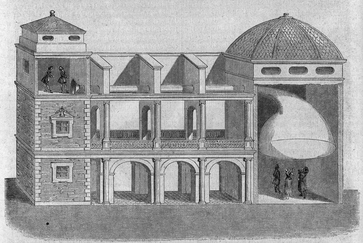 Akustisches Hörrohr erfunden von Athanase Kircher (oder Athanasius Kircheri) (1601-1680). von Athanasius Kircher