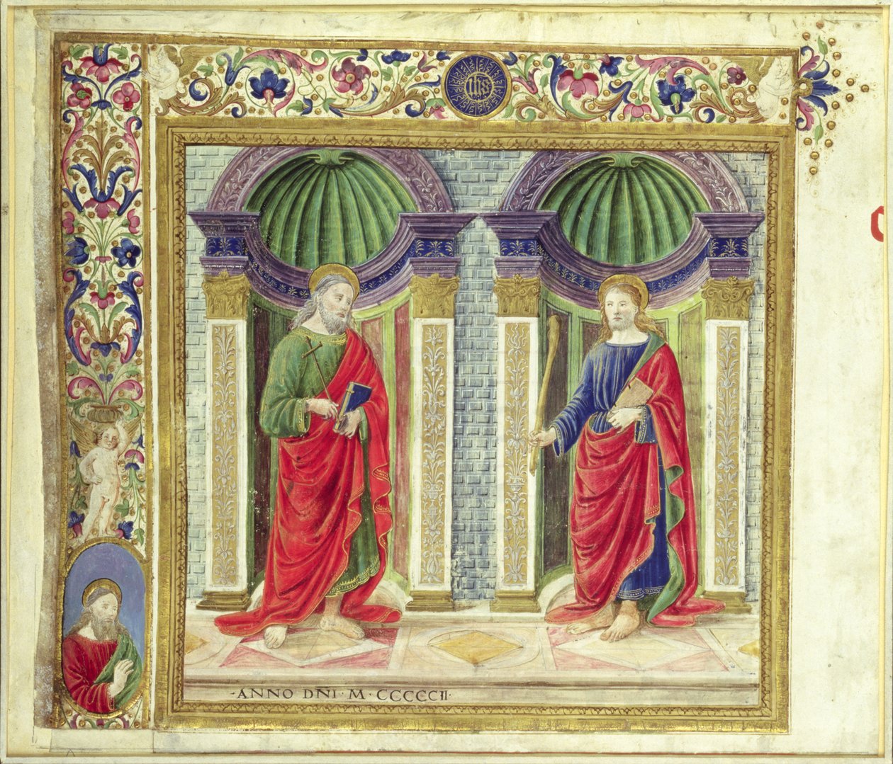 St. Andreas und St. Jakobus der Jüngere, 1502 von Attavante di Gabriello di Vanti di Bartolo