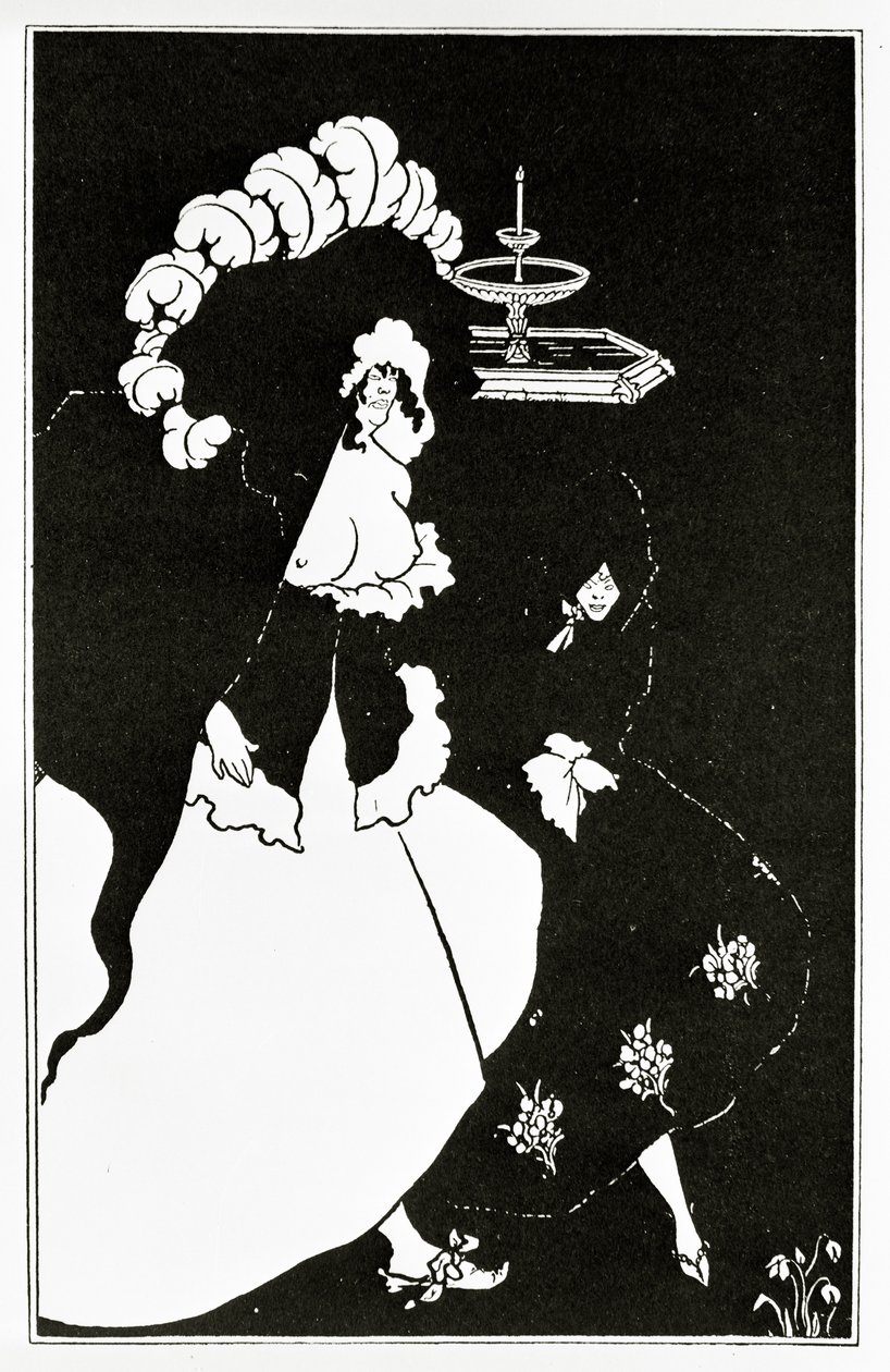 Messaline und Begleiter kehren aus einem Bordell zurück, ca. 1894 von Aubrey Beardsley