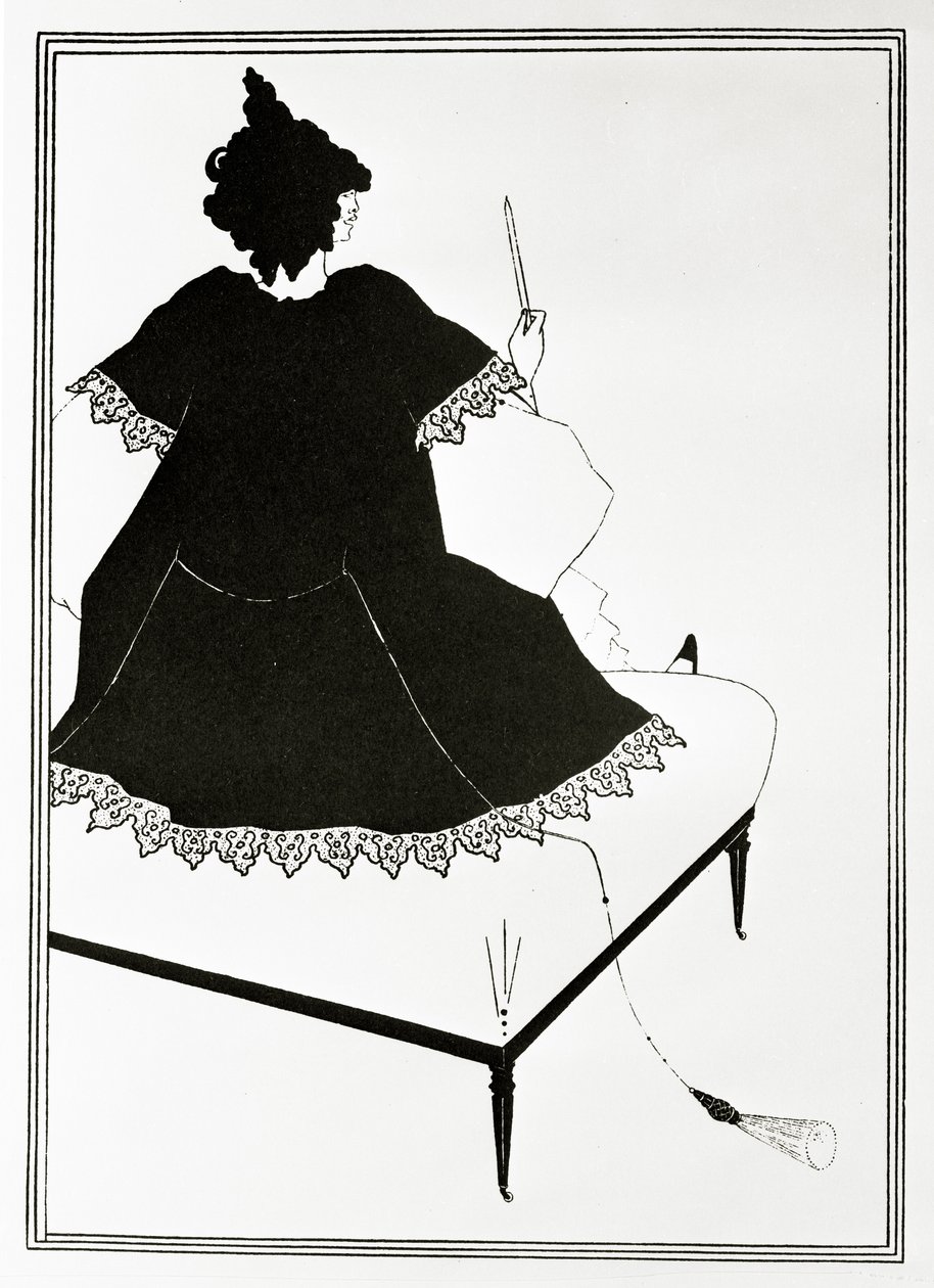 Salome, Dirigentin oder die Frau mit dem Dildo, ca. 1894 von Aubrey Beardsley