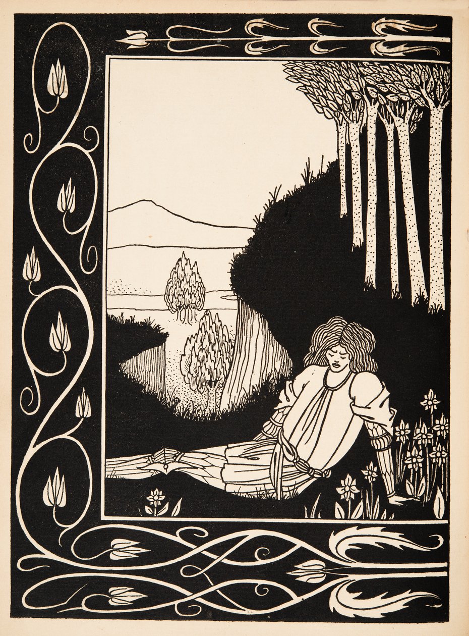 Sir Palomides trauert um La Beale Isoud von Aubrey Beardsley