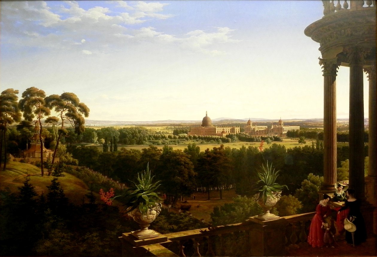 Blick auf das Neue Palais in Potsdam von August Ahlborn