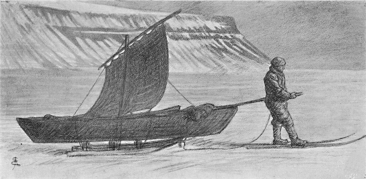 Eine Segelfahrt mit Schlitten. Südlich von Kap Richthofen. 6. Juni, 1896, 1897 von August Eiebakke