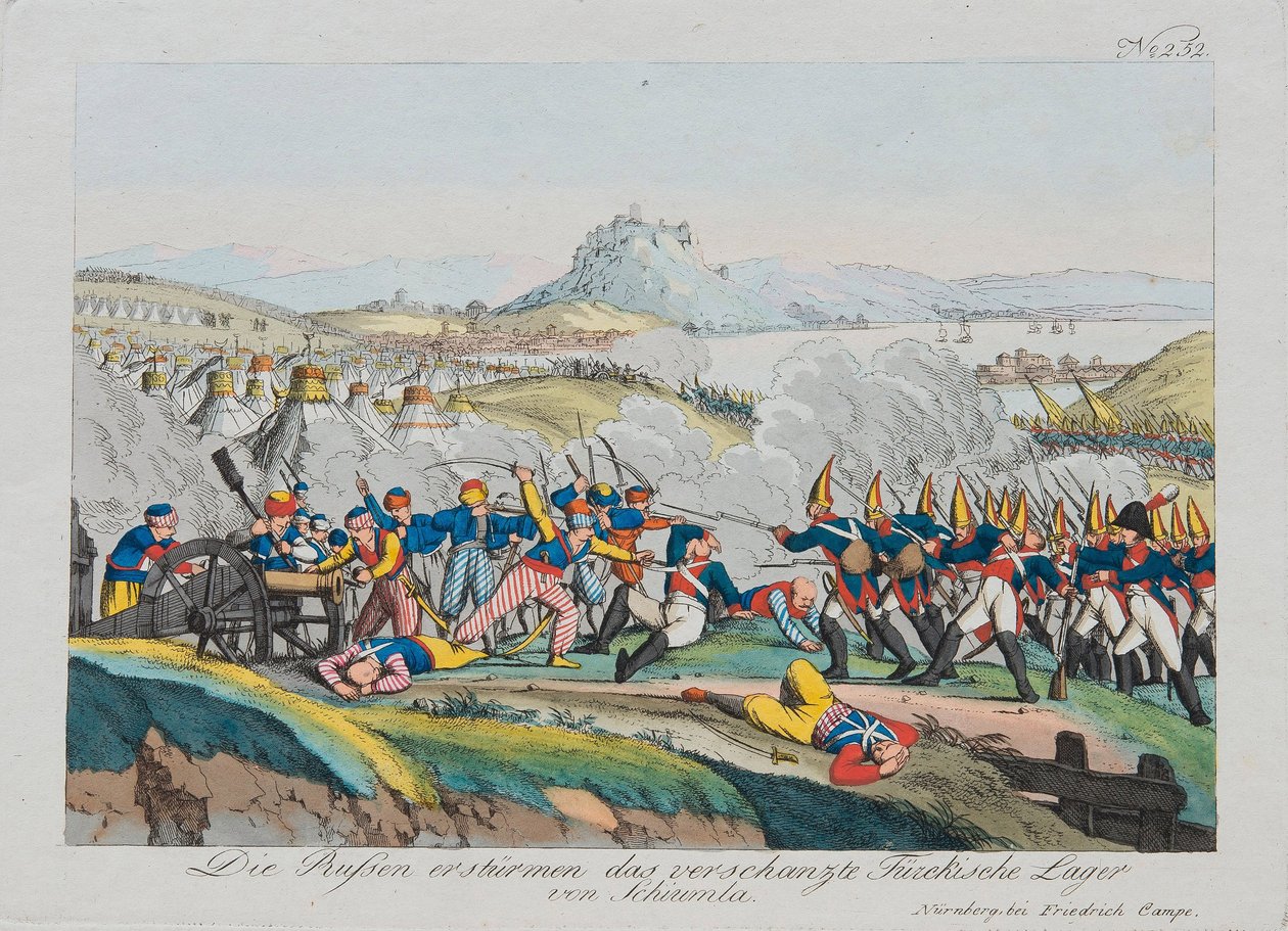 Einnahme der Festung Schumen im Jahr 1828, ca. 1830 von August Friedrich Andreas Campe
