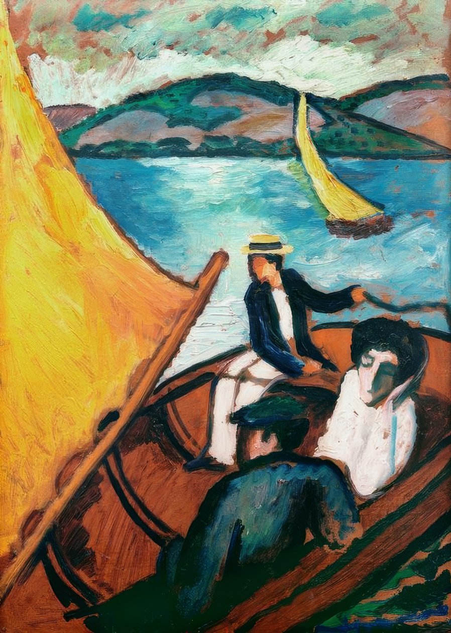 Segelboot, Tegernsee von August Macke
