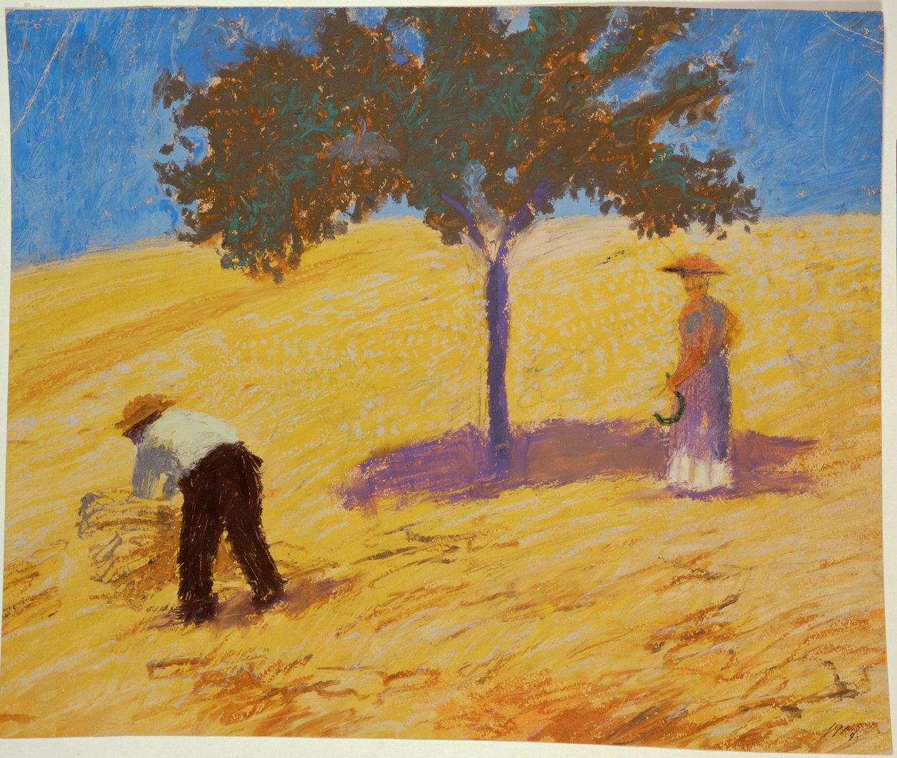 Baum in einem Roggenfeld von August Macke