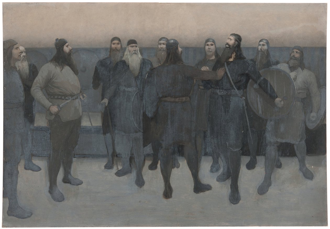 Illustration für Njals Saga von August Malmström