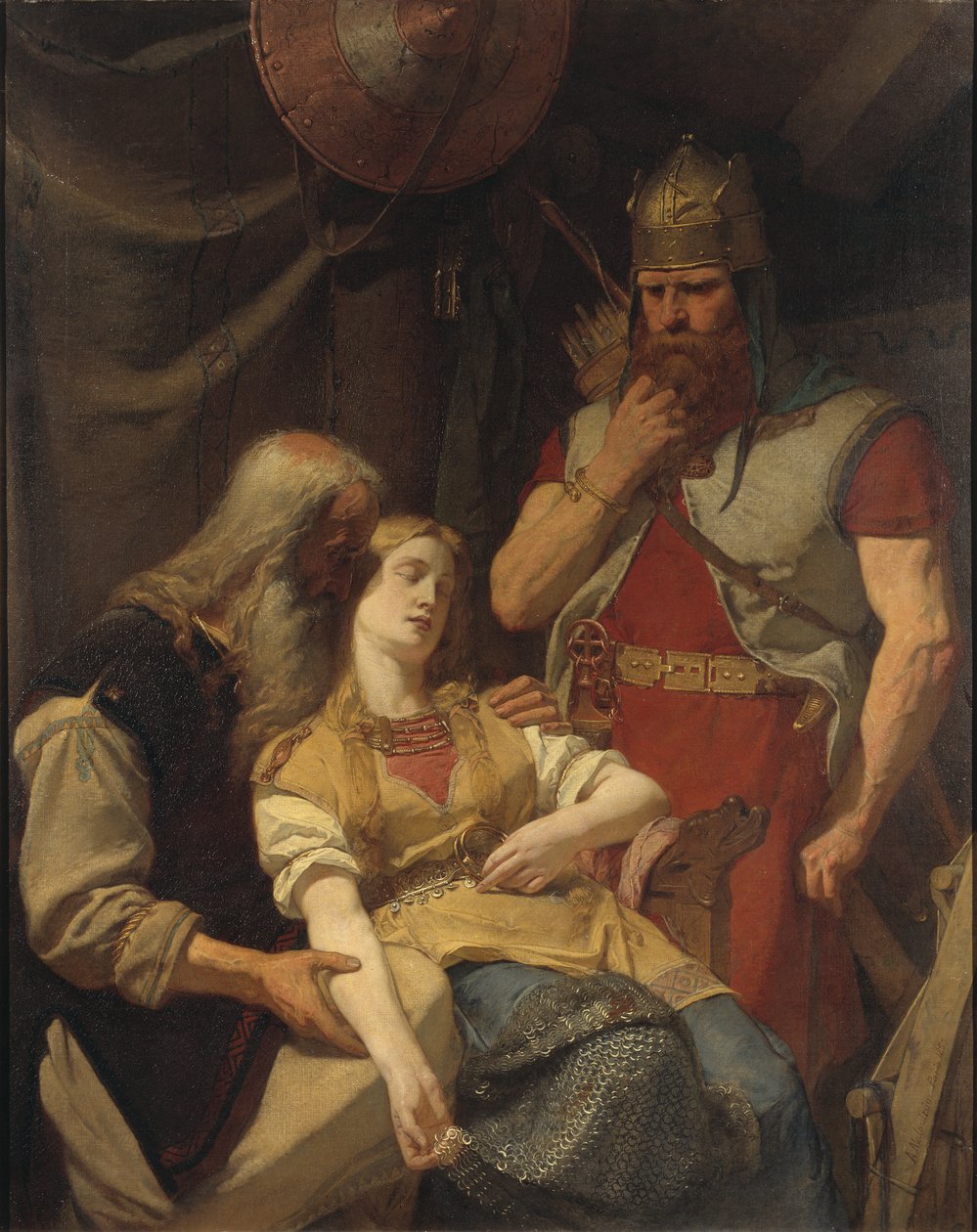 Örvar-Oddr informiert Ingeborg über Hjalmars Tod von August Malmström