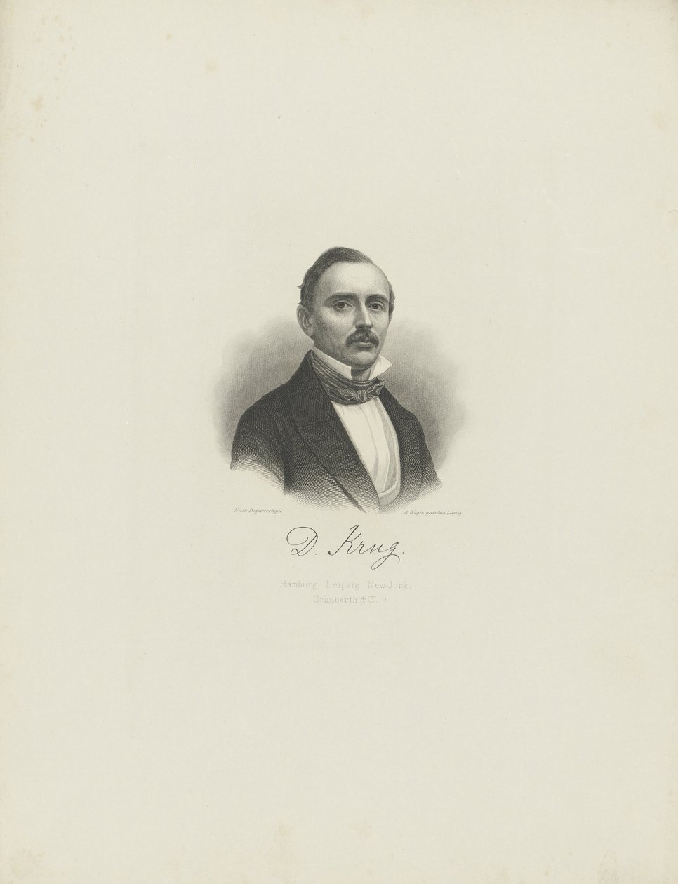 Porträt des Pianisten und Komponisten Diederich Krug 1821-1880, ca. 1850 von August Weger