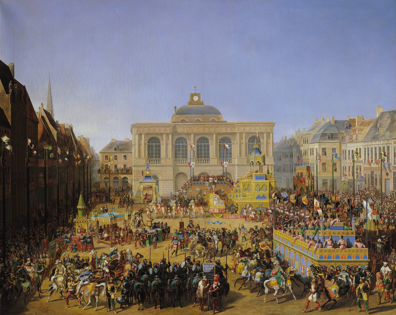 Die Kirmes in Saint-Omer im Jahr 1846 von Auguste Jacques Regnier