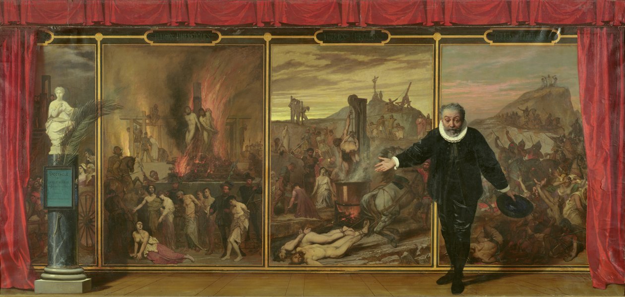 Das Schauspiel der menschlichen Torheit, 1872 von Auguste Barthelemy Glaize
