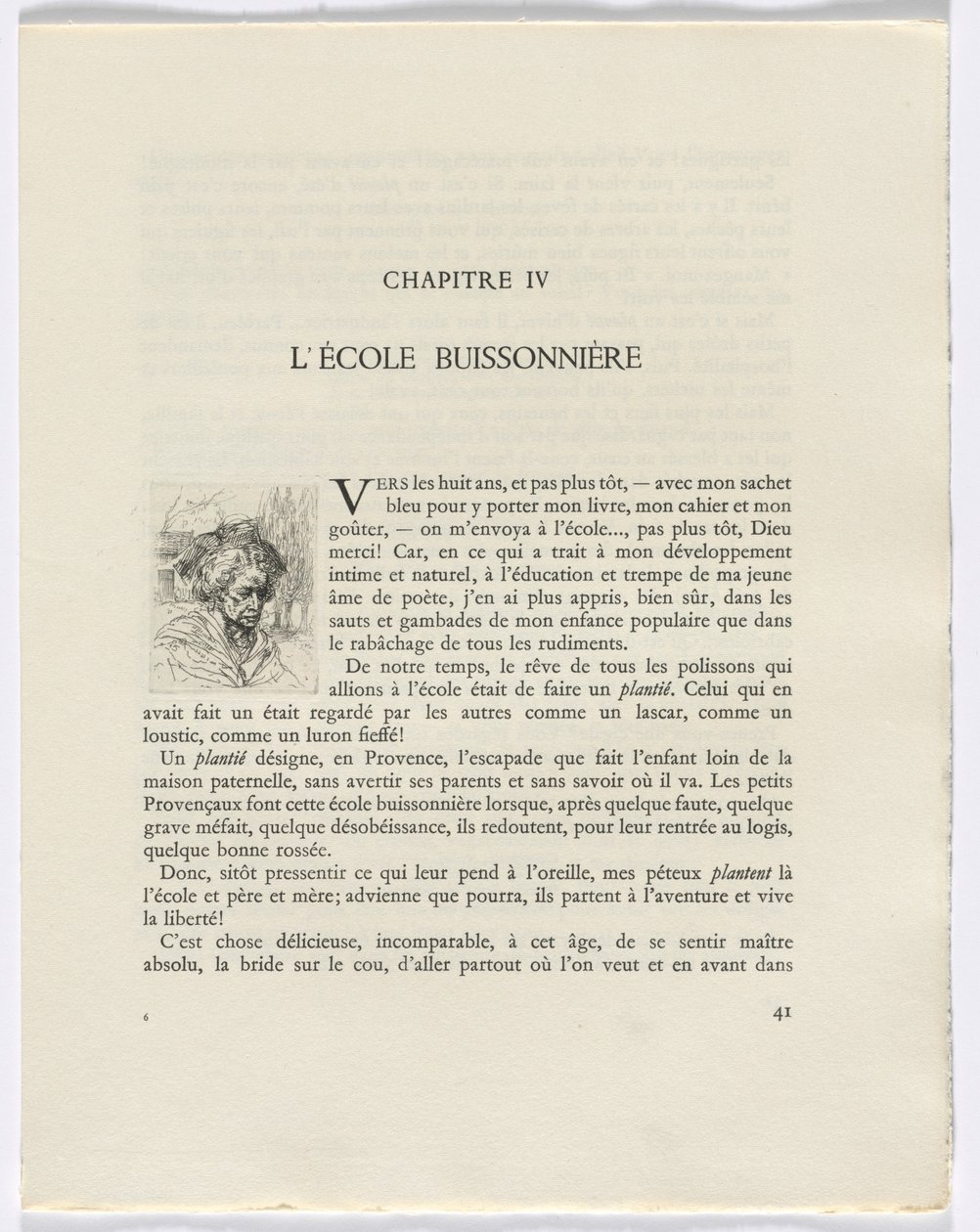 Frédéric Mistral: Mémoires et Récits von Frédéric Mistral: Büste einer Frau (Seite 41) von Auguste Brouet